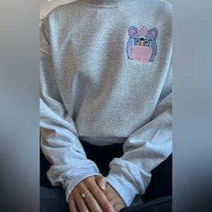 Embroidered FURBY Sweatshirt by Milky.Milky.Shop